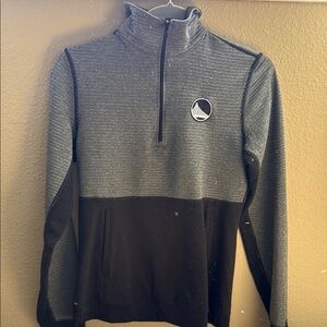 Women’s Golden State Warriors Gray and Black Half-Zip Sweater